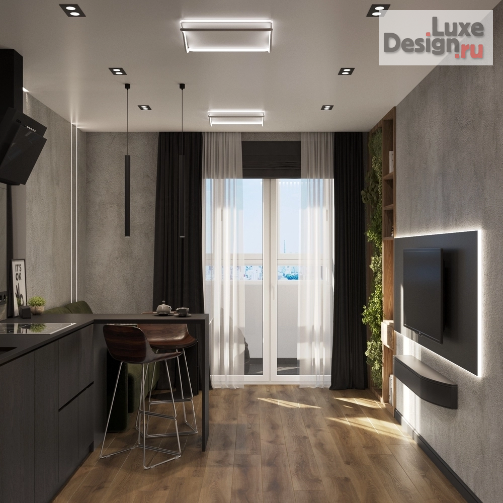 Дизайн интерьера квартиры "Стильная квартира для холостяка" (фото 2)