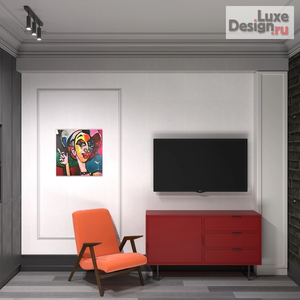 Дизайн интерьера апартаментов "Апартаменты для яркой девушки" (фото 4)