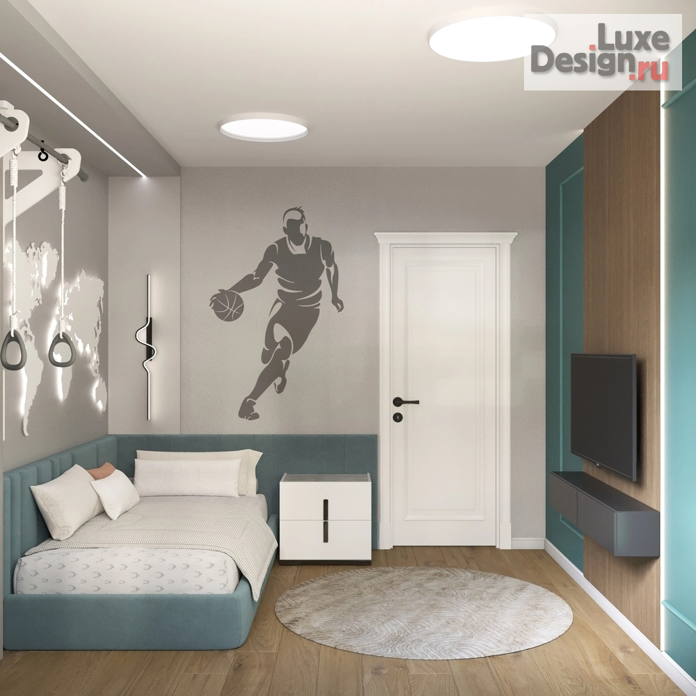 Дизайн интерьера детской "Детская для спортсмена" (фото 2)
