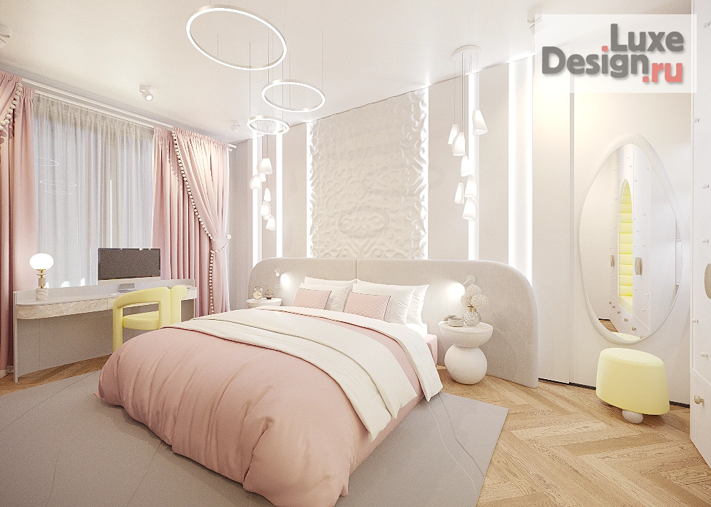 Дизайн интерьера загородного дома "Нежная детская в частном доме" (фото 1)