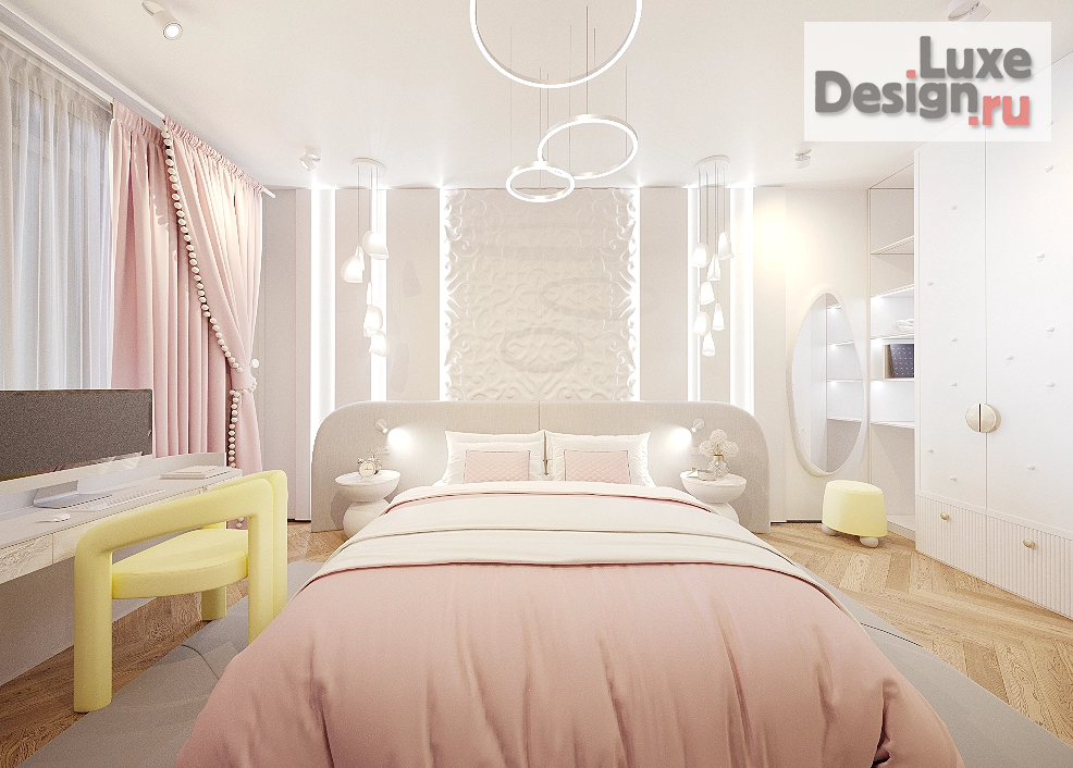 Дизайн интерьера загородного дома "Нежная детская в частном доме" (фото 2)