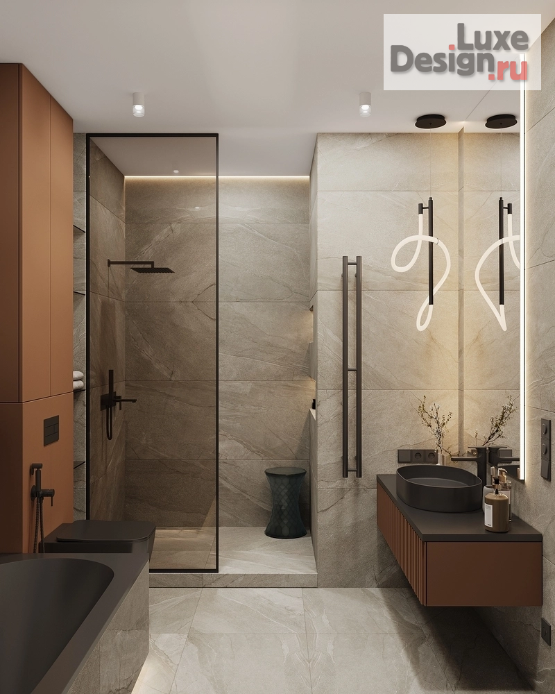 Дизайн интерьера четырехкомнатной квартиры "Современная Элегантность" (фото 34) от дизайнера Сахно Ульяна - ТвойДизайнер.рф Дизайн интерьера четырехкомнатной квартиры "Современная Элегантность" (фото 34)