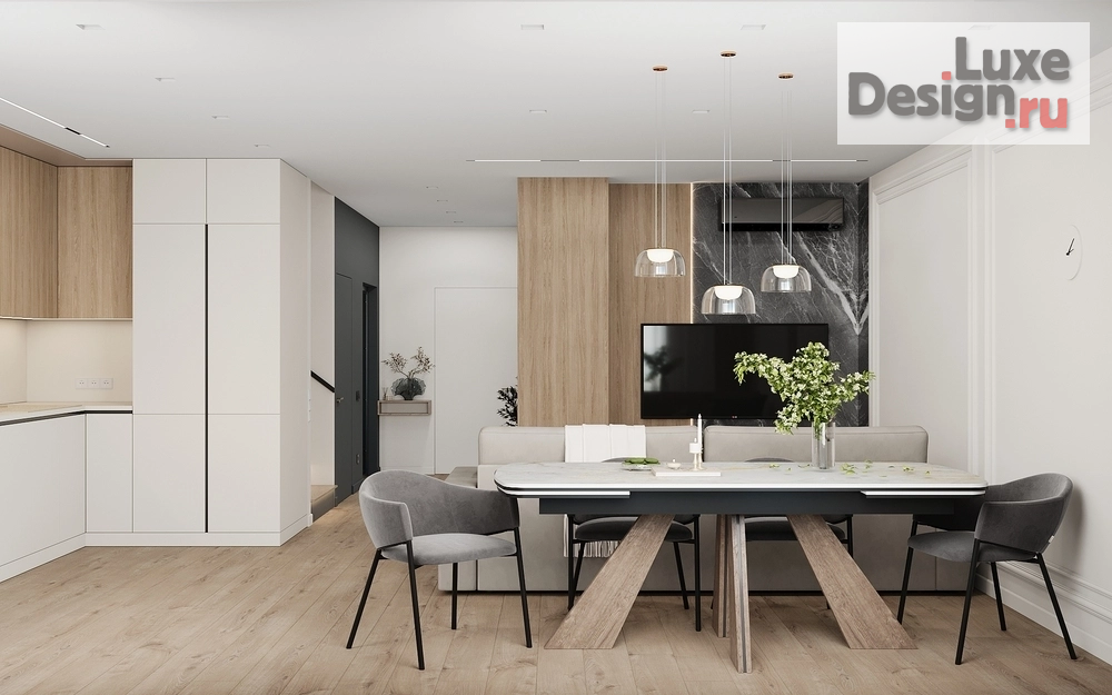 Дизайн интерьера пентхауса "Дизайн проект двухуровневой квартиры " (фото 3)