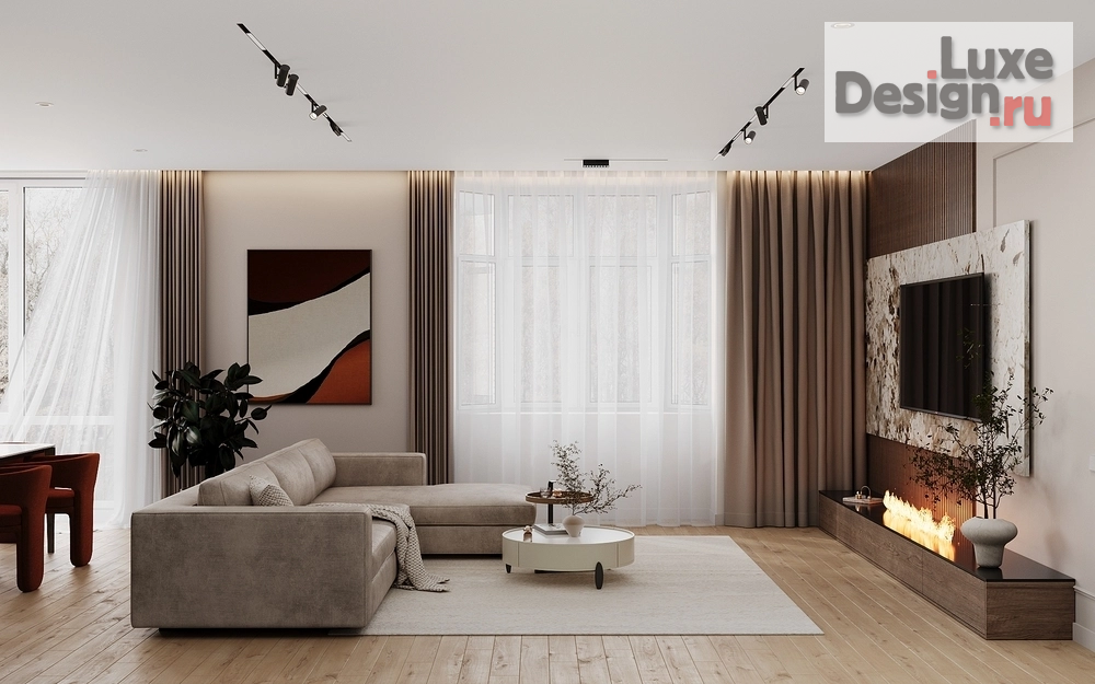 Дизайн интерьера четырехкомнатной квартиры "Современная Элегантность" (фото 10) от дизайнера Сахно Ульяна - ТвойДизайнер.рф Дизайн интерьера четырехкомнатной квартиры "Современная Элегантность" (фото 10)