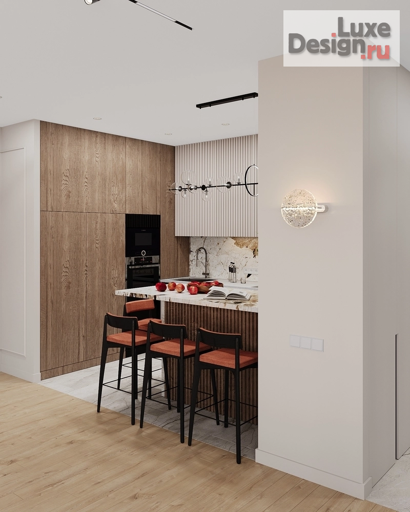 Дизайн интерьера четырехкомнатной квартиры "Современная Элегантность" (фото 15) от дизайнера Сахно Ульяна - ТвойДизайнер.рф Дизайн интерьера четырехкомнатной квартиры "Современная Элегантность" (фото 15)