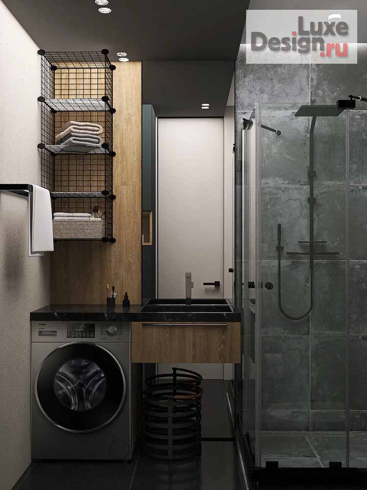 Дизайн интерьера квартиры студии "СТУДИЯ С МУЖСКИМ ХАРАКТЕРОМ" (фото 6)