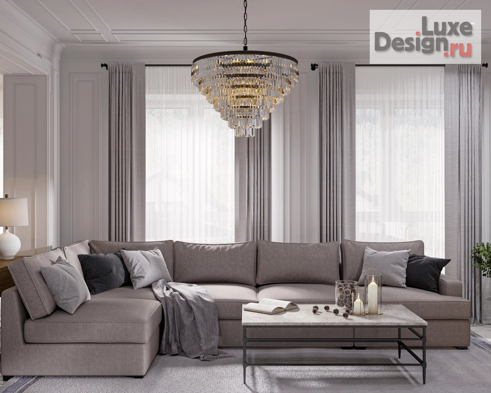 Дизайн интерьера коттеджа "Элегантный дом в Шарапово" (фото 2) от дизайнера Новикова Юлия Юрьевна Дизайн интерьера коттеджа "Элегантный дом в Шарапово" (фото 2)