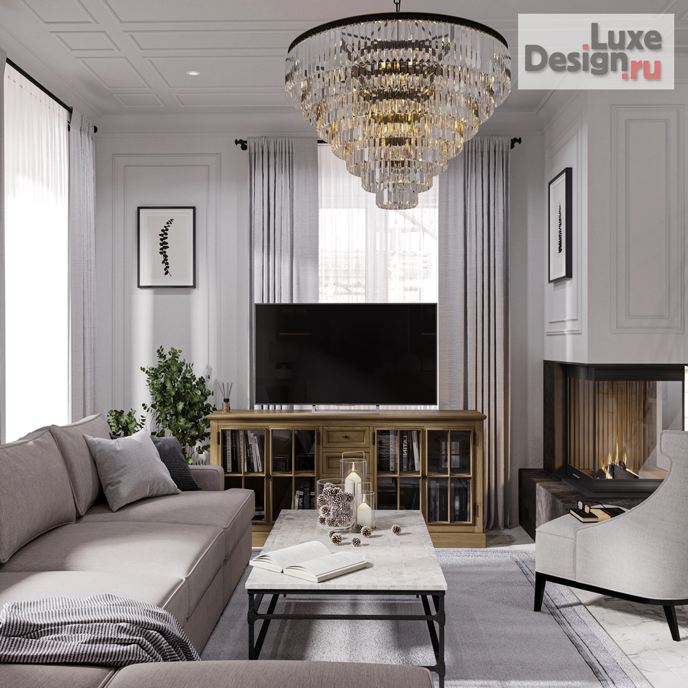 Дизайн интерьера коттеджа "Элегантный дом в Шарапово" (фото 4) от дизайнера Новикова Юлия Юрьевна Дизайн интерьера коттеджа "Элегантный дом в Шарапово" (фото 4)