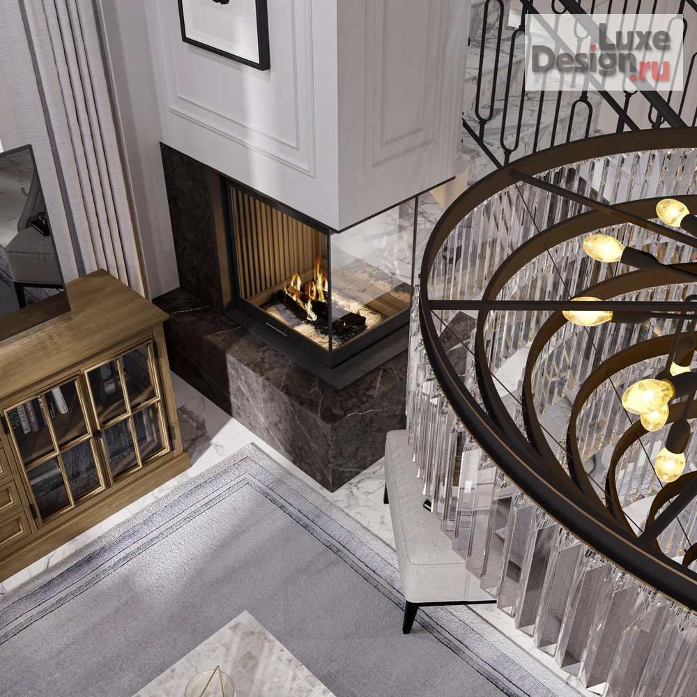 Дизайн интерьера коттеджа "Элегантный дом в Шарапово" (фото 7) от дизайнера Новикова Юлия Юрьевна Дизайн интерьера коттеджа "Элегантный дом в Шарапово" (фото 7)