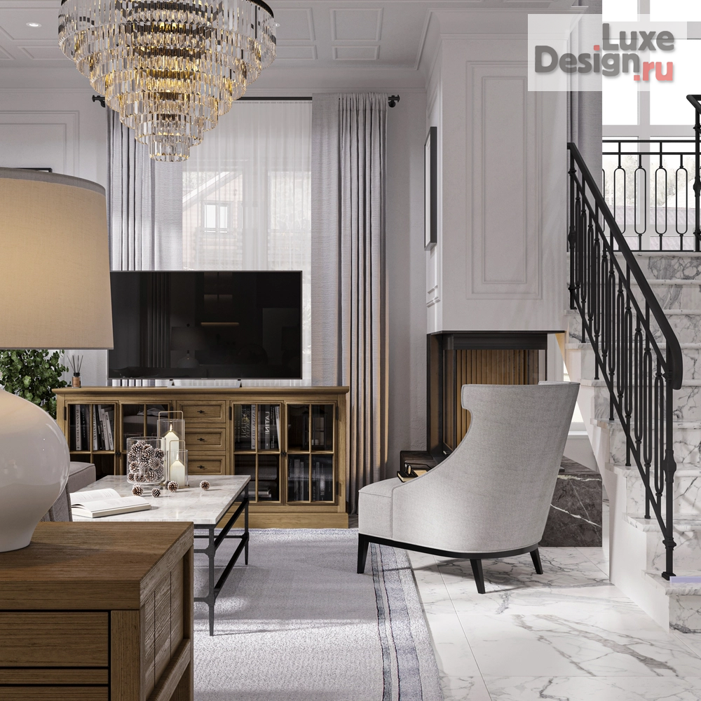 Дизайн интерьера коттеджа "Элегантный дом в Шарапово" (фото 8) от дизайнера Новикова Юлия Юрьевна Дизайн интерьера коттеджа "Элегантный дом в Шарапово" (фото 8)