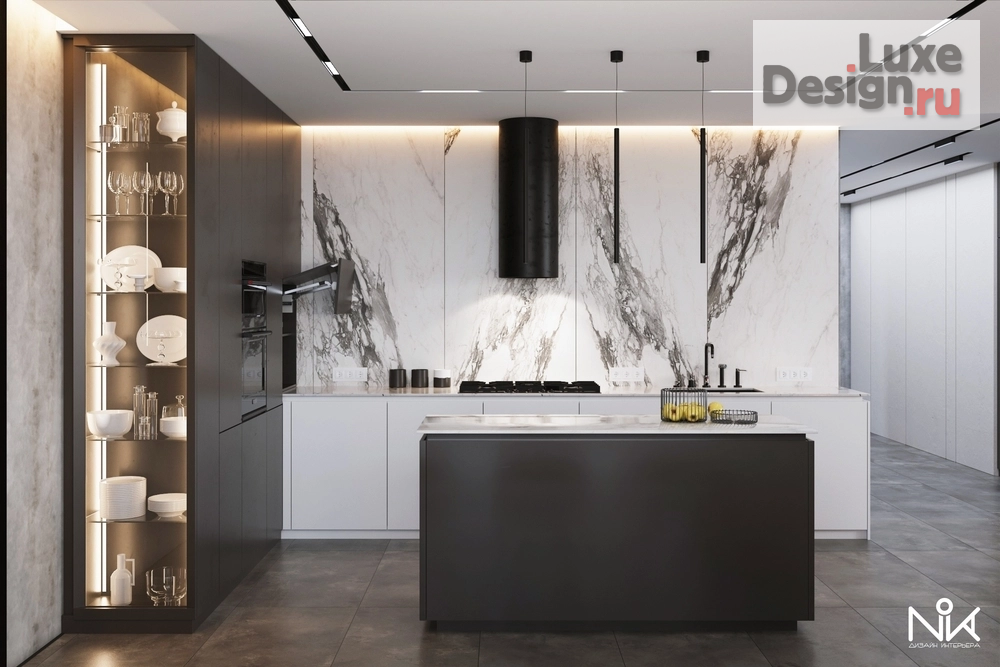 Дизайн интерьера кухни "Интерьер кухни-столовой загородного дома в Ленинградской области" (фото 3)