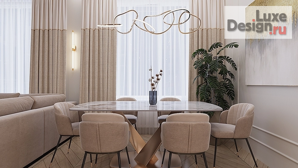 Дизайн интерьера четырехкомнатной квартиры "ЖК "Сердце столицы"" (фото 6)