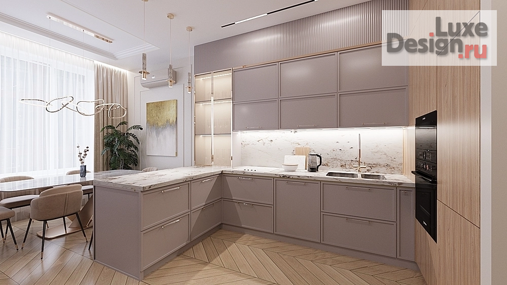 Дизайн интерьера четырехкомнатной квартиры "ЖК "Сердце столицы"" (фото 7)