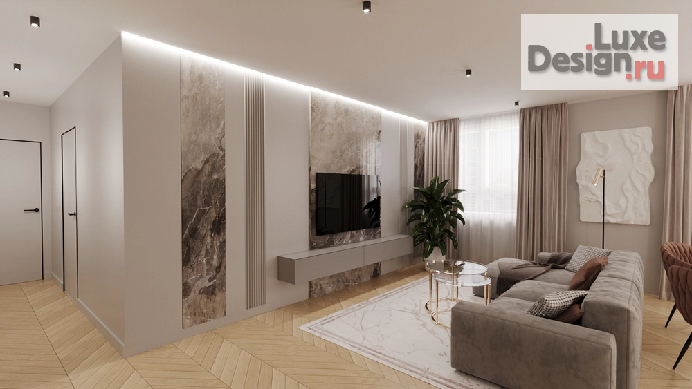 Дизайн интерьера трехкомнатной квартиры "ЖК "SIMPL"" (фото 3)