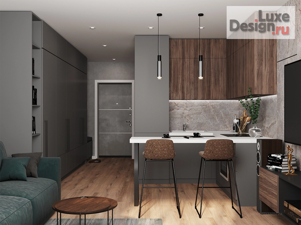 Дизайн интерьера однокомнатной квартиры "Московская обл. г.Реутов" (фото 3)