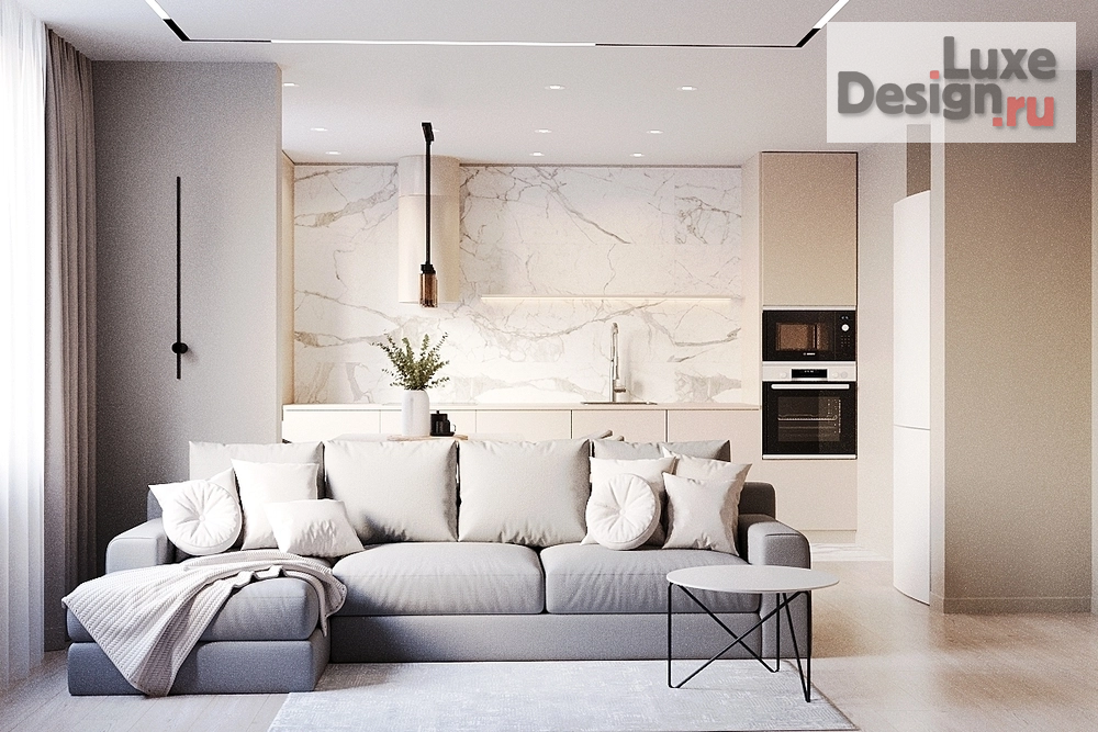 Дизайн интерьера кухни "Кухня-гостиная" (фото 1) от дизайнера Рычкова Камила Дмитриевна Дизайн интерьера кухни "Кухня-гостиная" (фото 1)