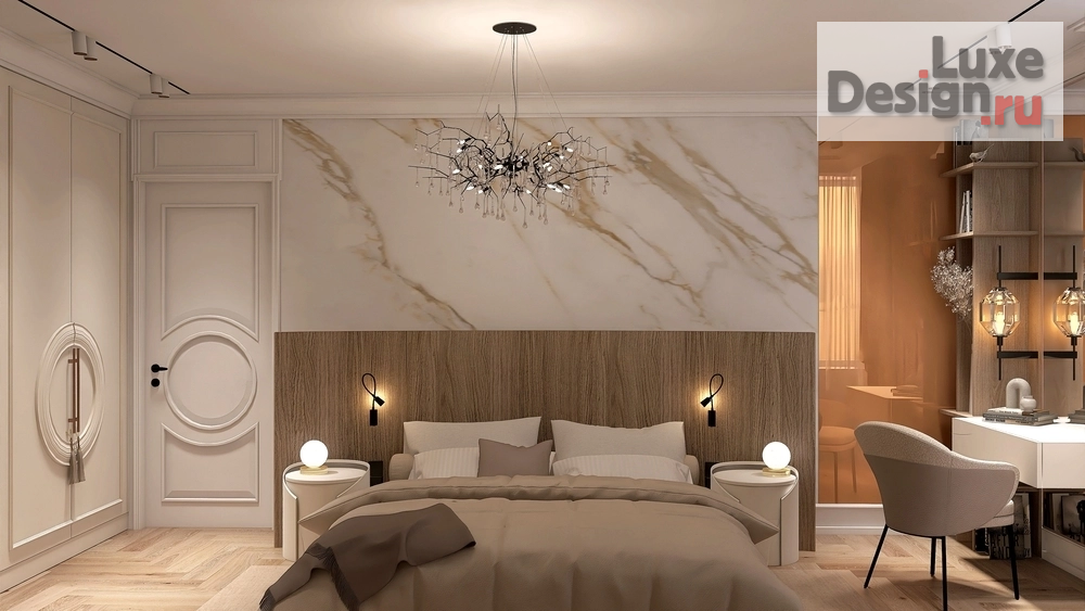 Дизайн интерьера трехкомнатной квартиры "ЖК Солнечный парк, проект "Гармония"" (фото 4)