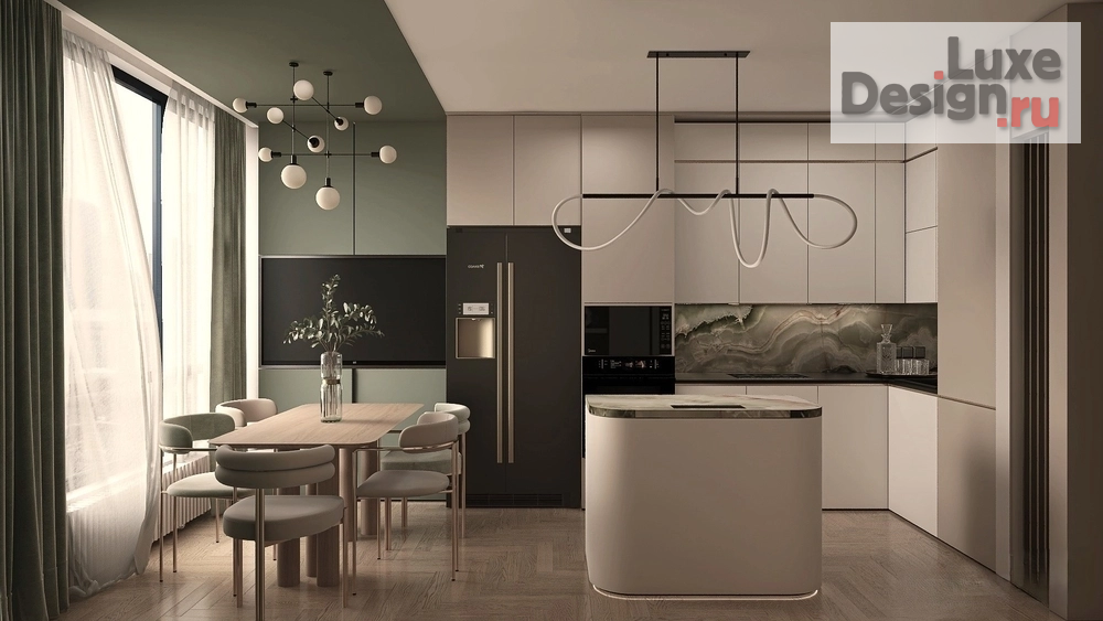 Дизайн интерьера трехкомнатной квартиры "ЖК Лесная сказка, проект "Безмятежность"" (фото 1)