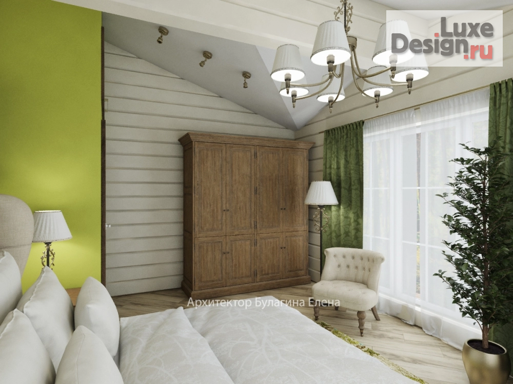 Дизайн интерьера загородного дома "Дом из бруса" (фото 12)