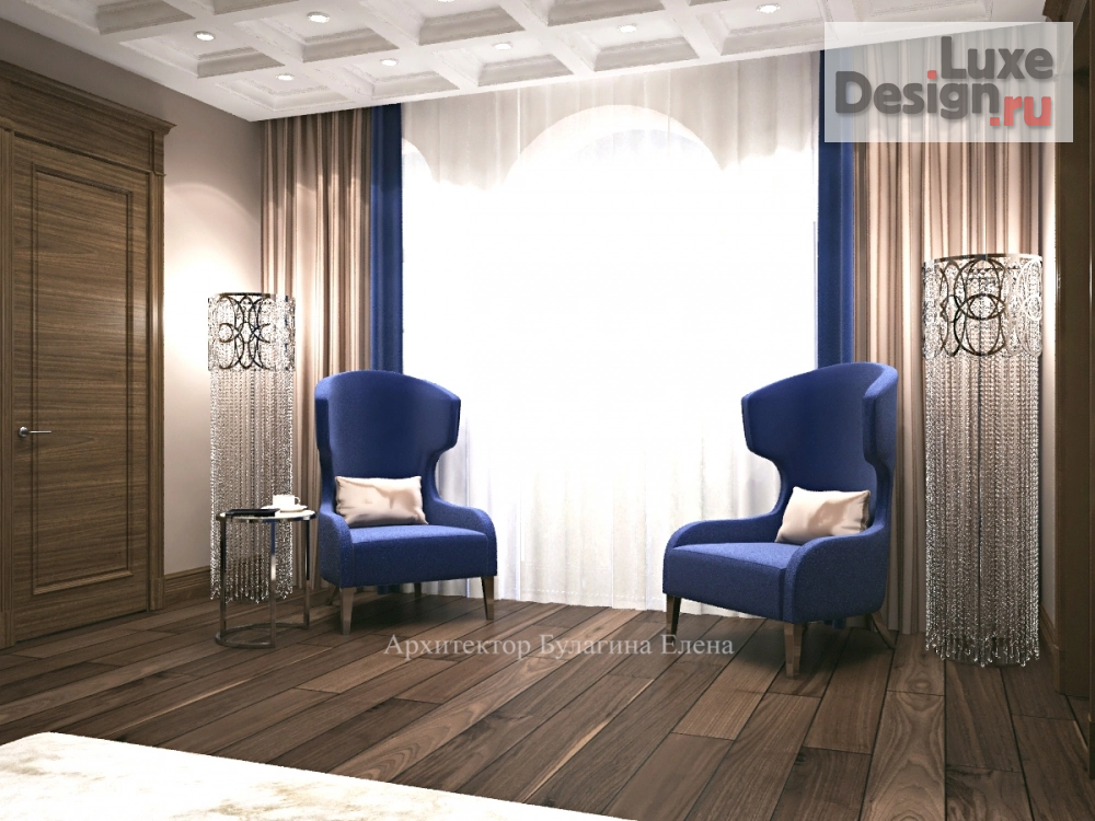 Дизайн интерьера спальни "Мастер-спальня с гардеробной" (фото 4)