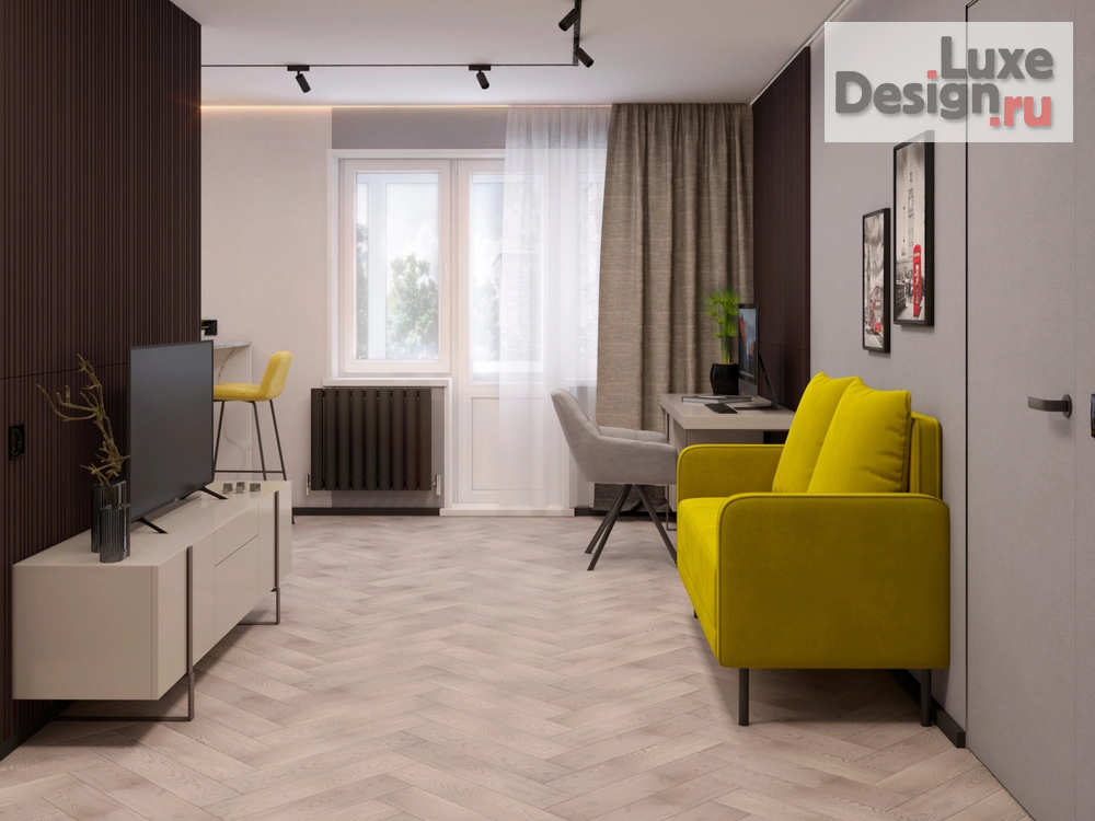 Дизайн интерьера двухкомнатной квартиры "Проект Graphic Lines" (фото 2)