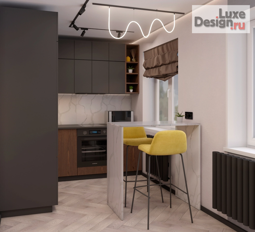 Дизайн интерьера двухкомнатной квартиры "Проект Graphic Lines" (фото 3)