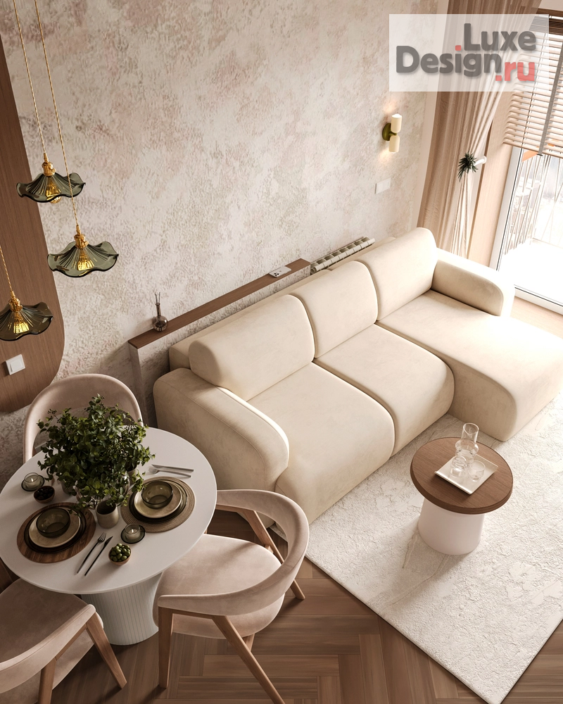 Дизайн интерьера двухкомнатной квартиры "Ботаника" (фото 1)