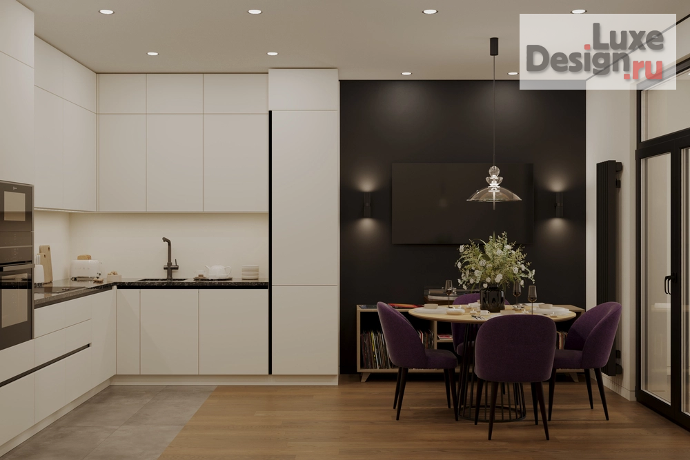 Дизайн интерьера двухкомнатной квартиры "2-х комнатная квартира, 65 кв.м. в ЖК "Октябрьское поле"" (фото 3)