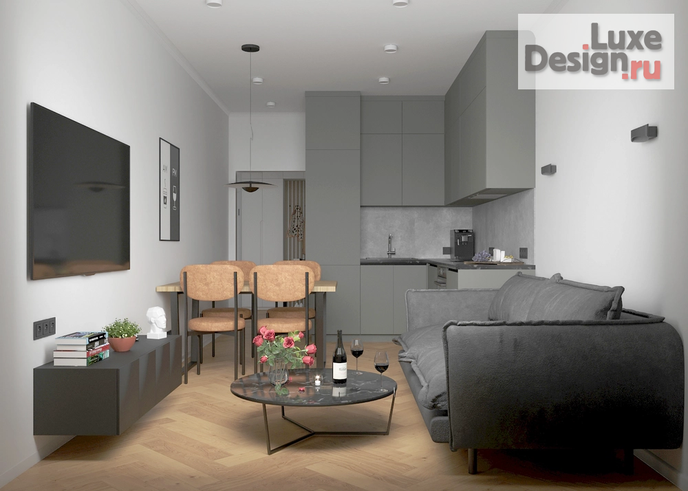 Дизайн интерьера двухкомнатной квартиры "2-х комнатная квартира ЖК "Большое Путилково"" (фото 6) от дизайнера Иванова Ольга Степановна Дизайн интерьера двухкомнатной квартиры "2-х комнатная квартира ЖК "Большое Путилково"" (фото 6)