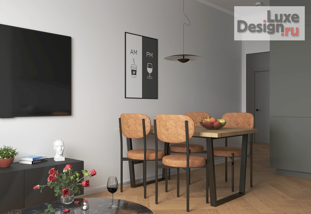 Дизайн интерьера двухкомнатной квартиры "2-х комнатная квартира ЖК "Большое Путилково"" (фото 7) от дизайнера Иванова Ольга Степановна Дизайн интерьера двухкомнатной квартиры "2-х комнатная квартира ЖК "Большое Путилково"" (фото 7)