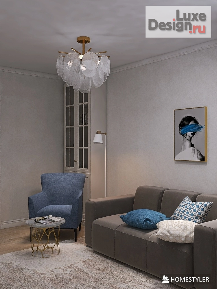 Дизайн интерьера двухкомнатной квартиры "Квартира для молодой пары " (фото 1)