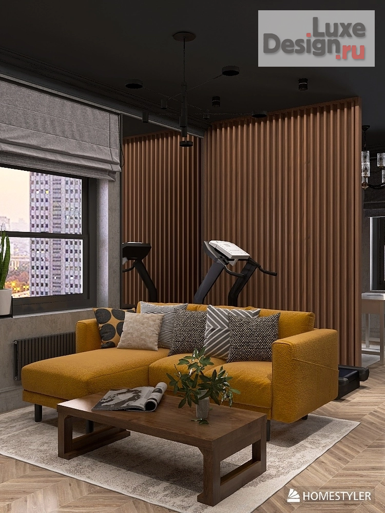 Дизайн интерьера трехкомнатной квартиры "Трехкомнатная квартира для молодого человека" (фото 3)