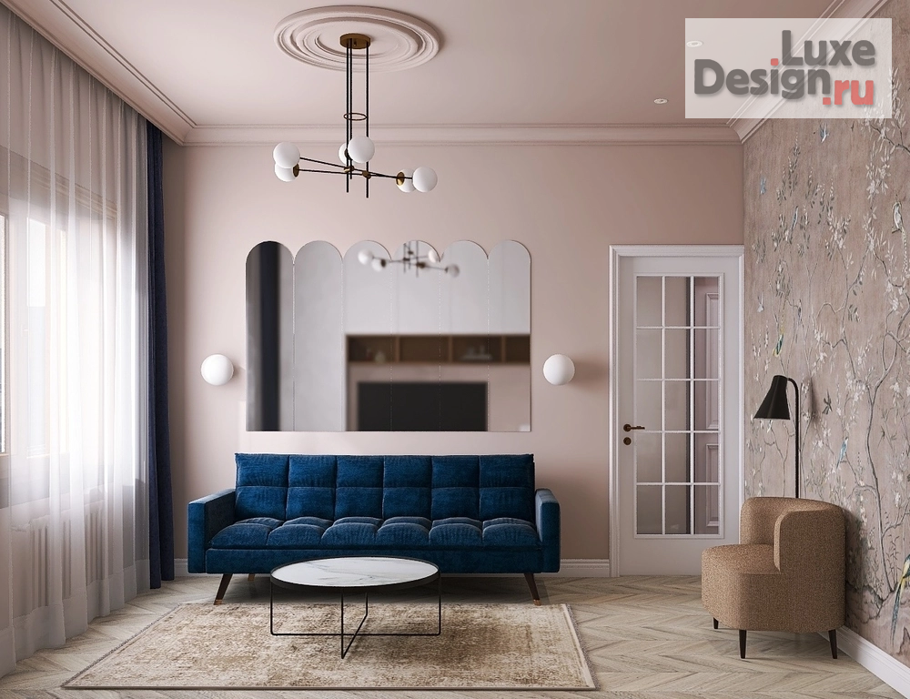 Дизайн интерьера трехкомнатной квартиры "Квартира 60 кв.м." (фото 1)