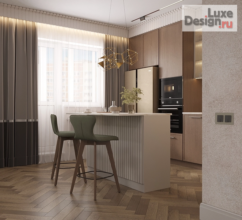 Дизайн интерьера трехкомнатной квартиры "ЖК Родники" (фото 4)