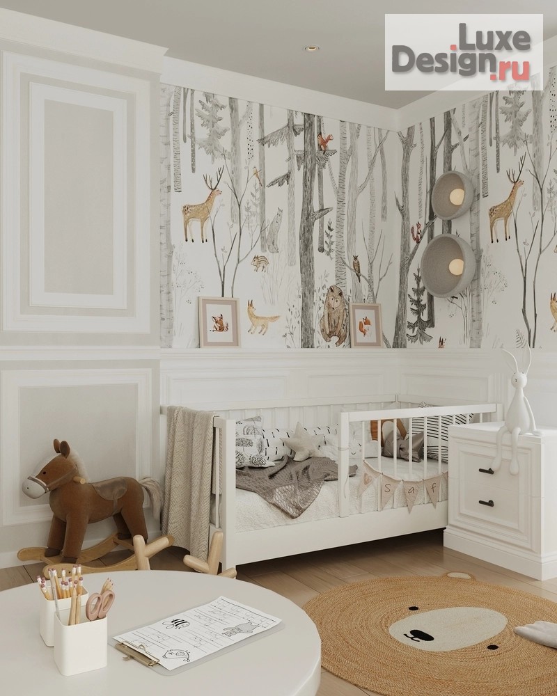 Дизайн интерьера комнаты "детская комната ЖК "Лесная сказка"" (фото 1) от дизайнера Завьялова Анастасия Алексеевна Дизайн интерьера комнаты "детская комната ЖК "Лесная сказка"" (фото 1)