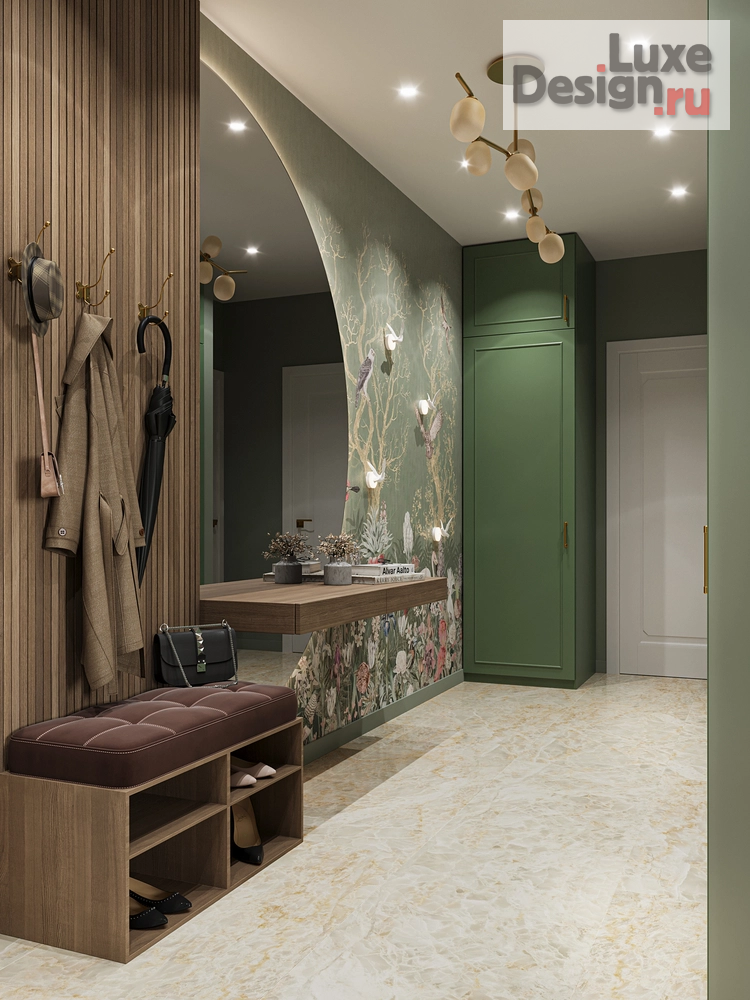 Дизайн интерьера двухкомнатной квартиры "Райские сады" (фото 3)