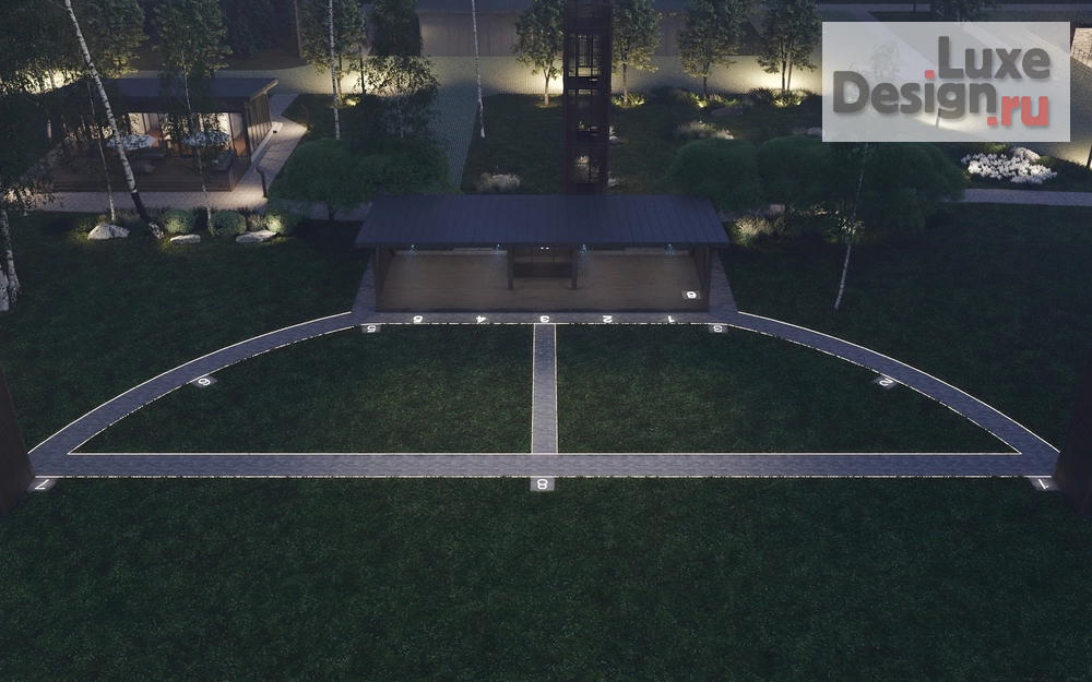 Ландшафтный дизайн "Стрелковый клуб" (фото 8)