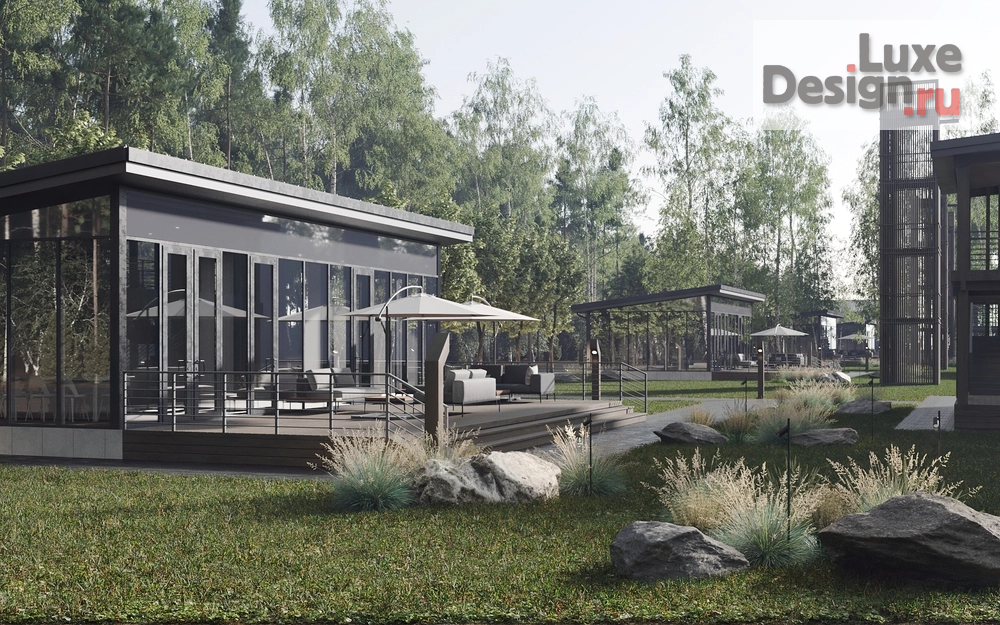 Ландшафтный дизайн "Стрелковый клуб" (фото 10)