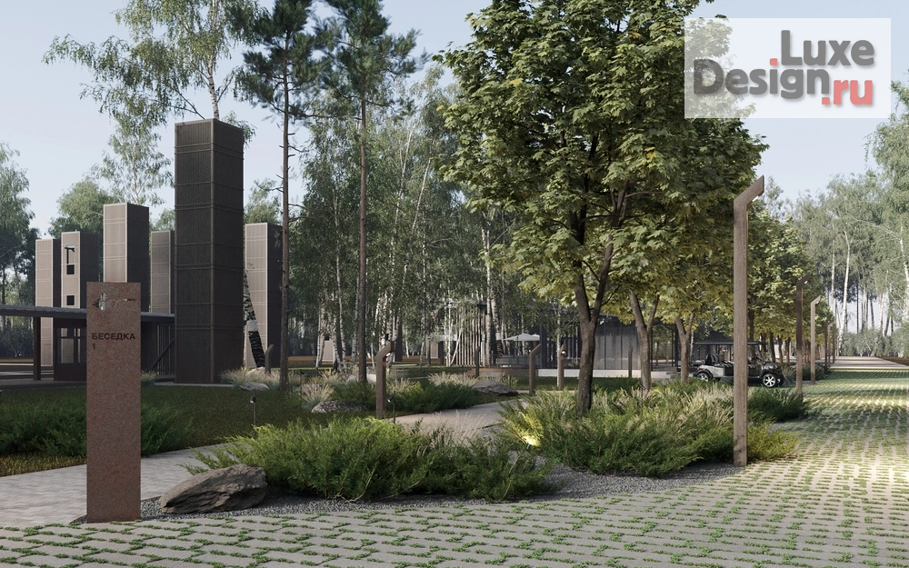 Ландшафтный дизайн "Стрелковый клуб" (фото 13)