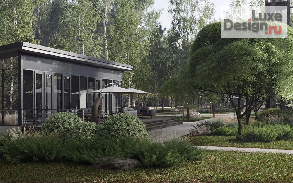 Ландшафтный дизайн "Стрелковый клуб" (фото 2)