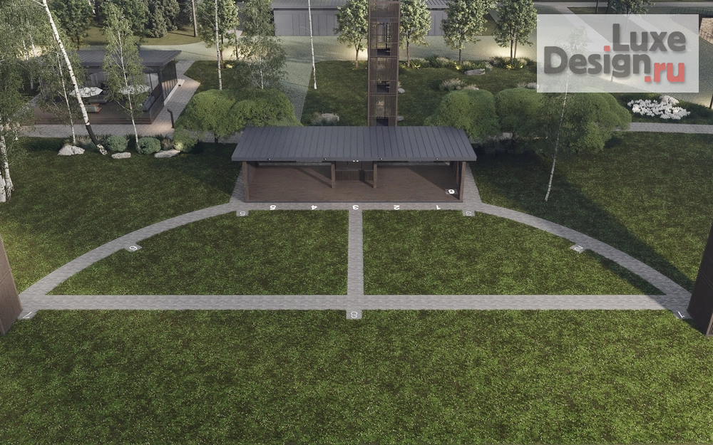 Ландшафтный дизайн "Стрелковый клуб" (фото 7)