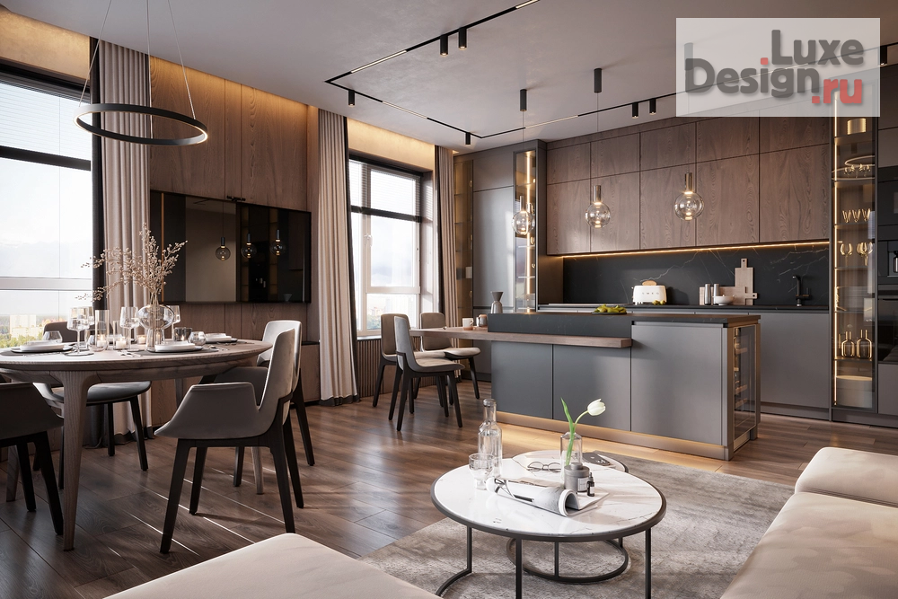 Дизайн интерьера четырехкомнатной квартиры "Квартира в ЖК Ньютон, г. Челябинск" (фото 2)