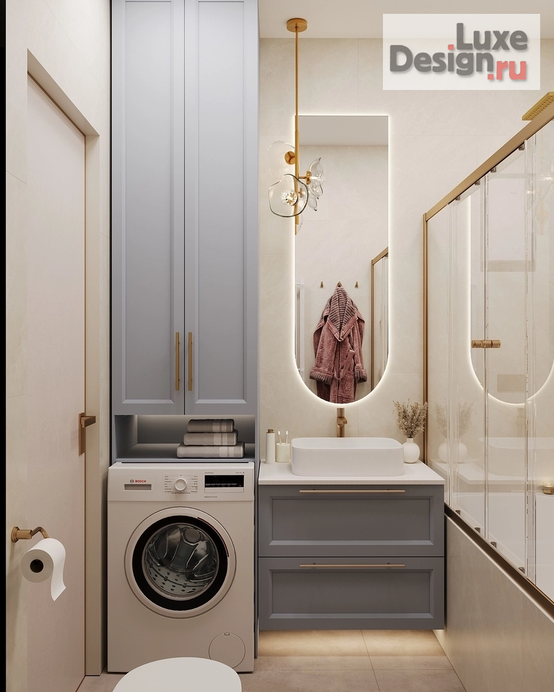 Дизайн интерьера двухкомнатной квартиры "Ванная комната ЖК "Ривер Парк", Москва" (фото 1)