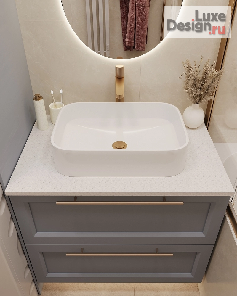 Дизайн интерьера двухкомнатной квартиры "Ванная комната ЖК "Ривер Парк", Москва" (фото 12)