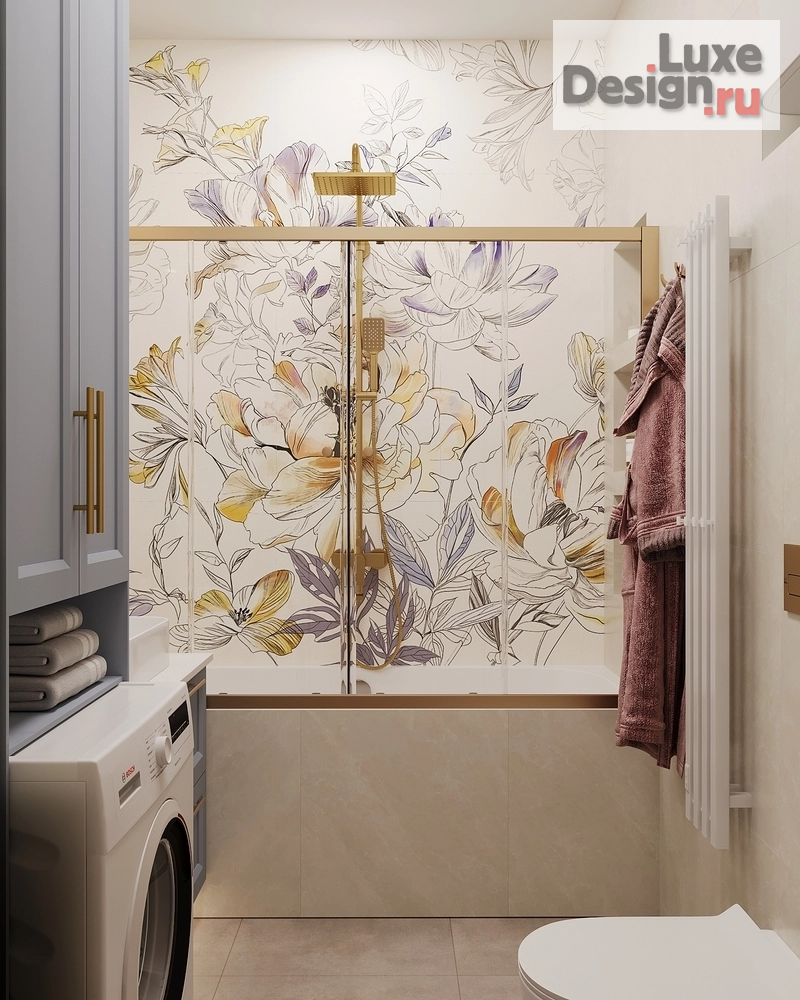 Дизайн интерьера двухкомнатной квартиры "Ванная комната ЖК "Ривер Парк", Москва" (фото 4)