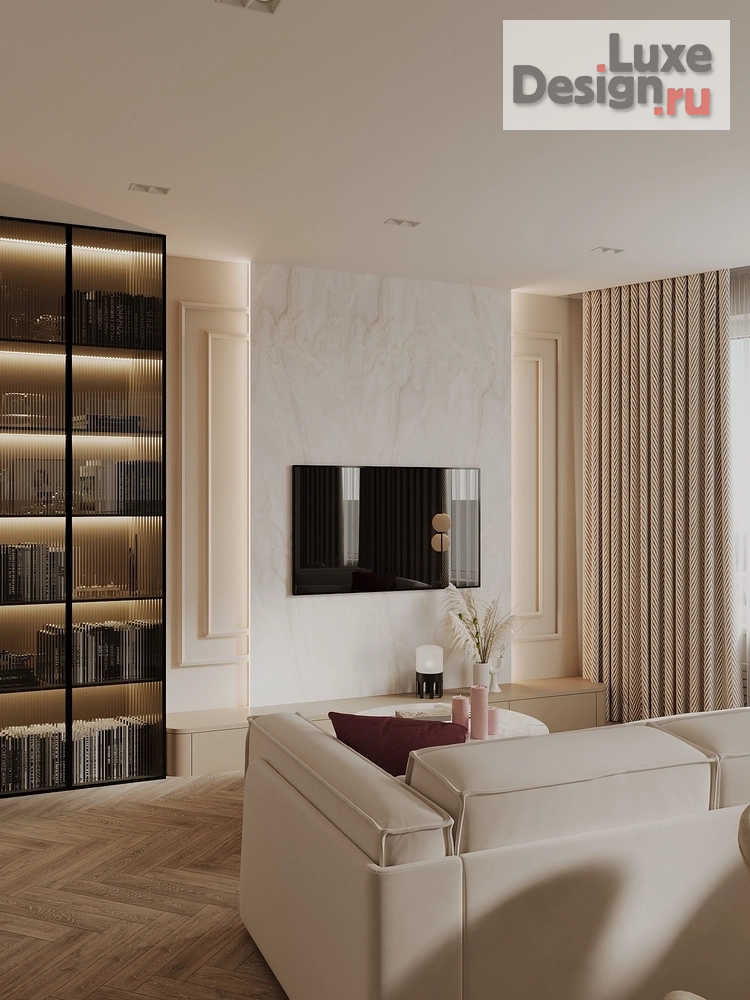 Дизайн интерьера двухкомнатной квартиры "Современная классика ЖК "Ривер Парк", Москва" (фото 3)