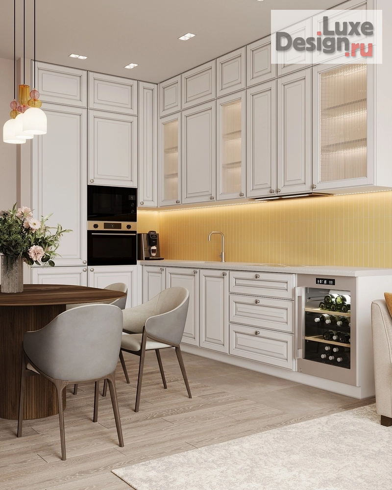 Дизайн интерьера двухкомнатной квартиры "Солнечный Берег, ЖК "Ривер Парк", Москва" (фото 4)