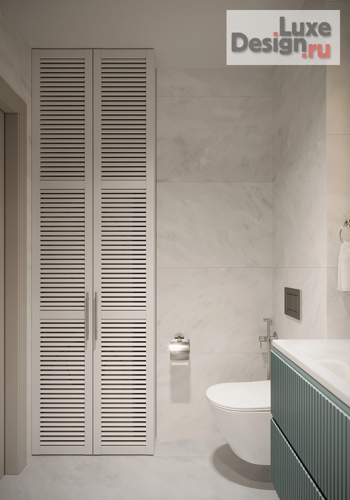 Дизайн интерьера двухкомнатной квартиры "Ванная комната в ЖК в Новой Москве" (фото 3)