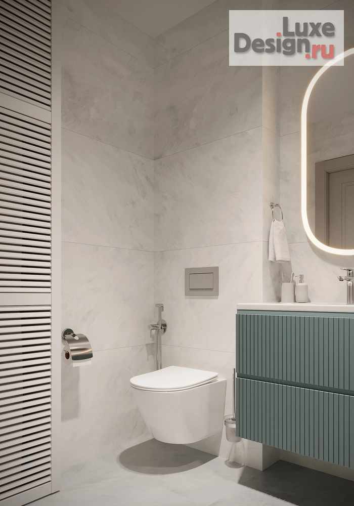 Дизайн интерьера двухкомнатной квартиры "Ванная комната в ЖК в Новой Москве" (фото 4)