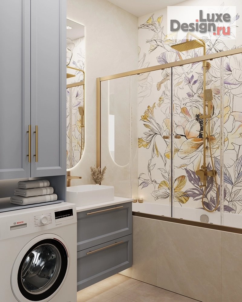 Дизайн интерьера двухкомнатной квартиры "Ванная комната ЖК "Ривер Парк", Москва" (фото 5)